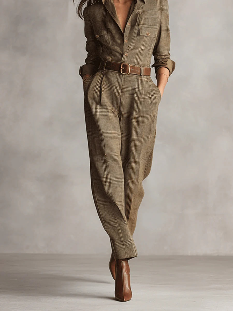 Elegant Slim Fit Patterned Jumpsuit