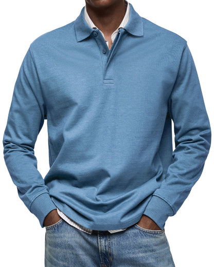 Luxury Polo Shirt with Long Sleeves