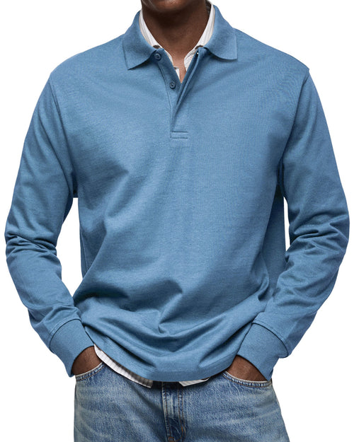 Luxury Polo Shirt with Long Sleeves