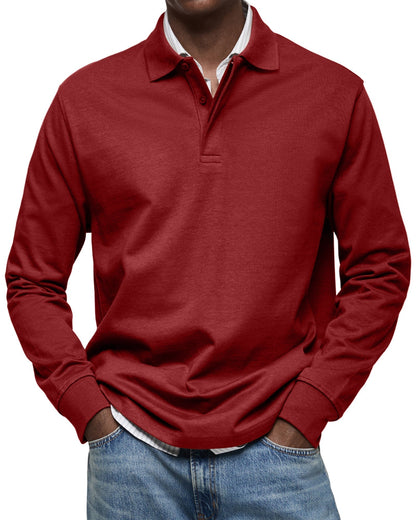 Luxury Polo Shirt with Long Sleeves