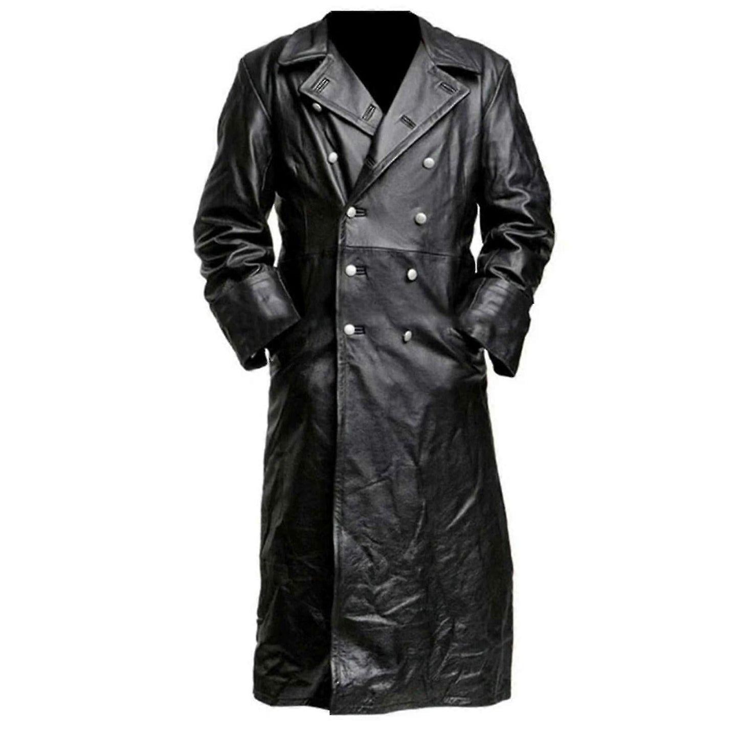 WW2 Vintage Germany Long Leather Coat