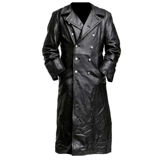 WW2 Vintage Germany Long Leather Coat