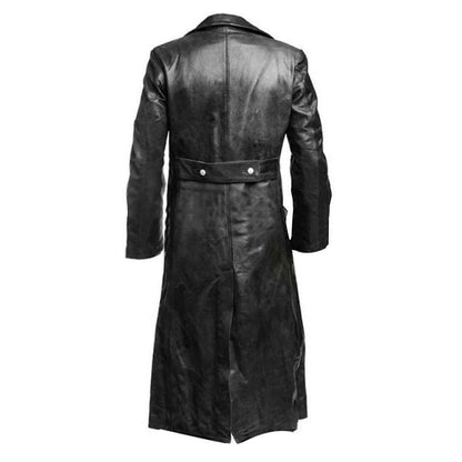 WW2 Vintage Germany Long Leather Coat