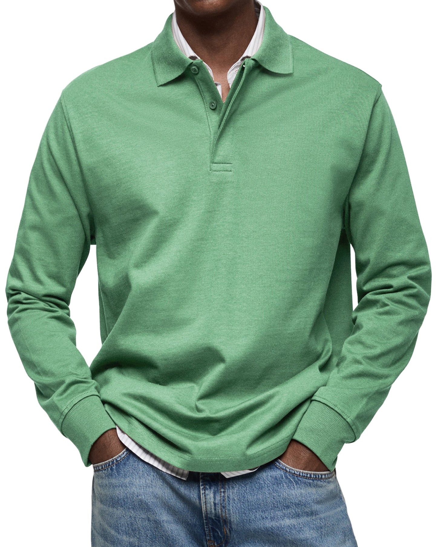 Luxury Polo Shirt with Long Sleeves