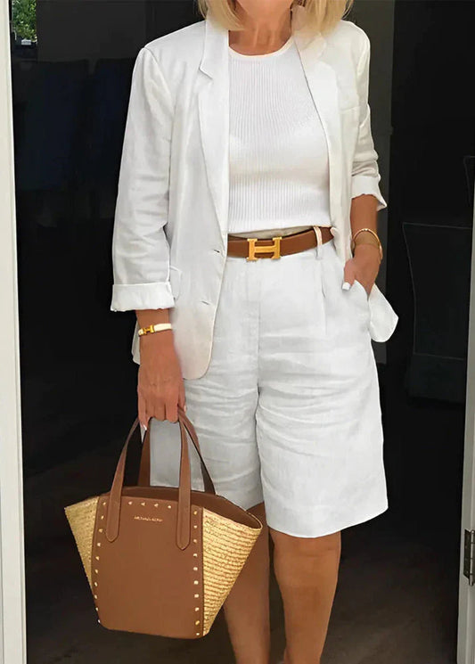 Aubrey Stylish Two-Piece Cotton Suit Set