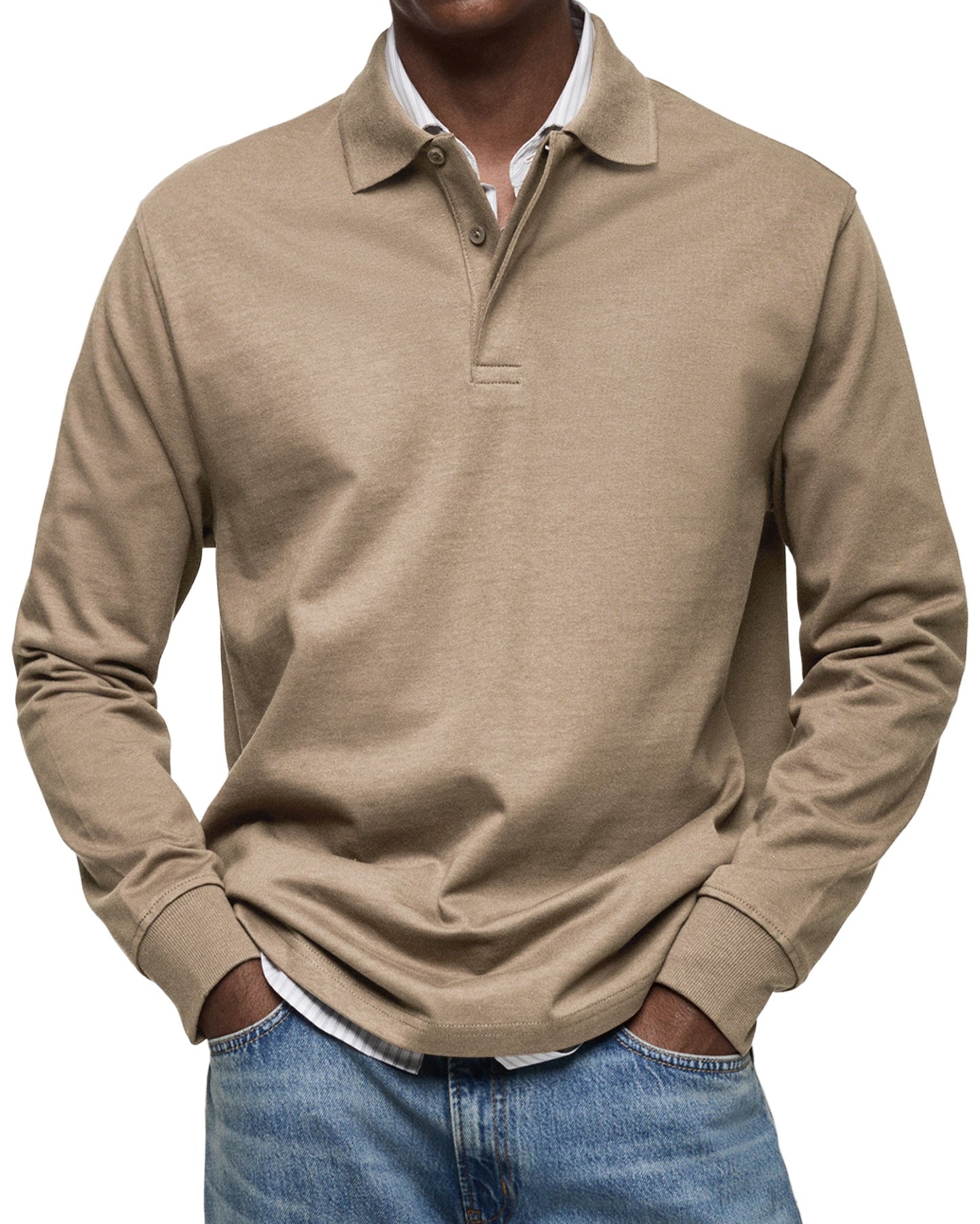 Luxury Polo Shirt with Long Sleeves