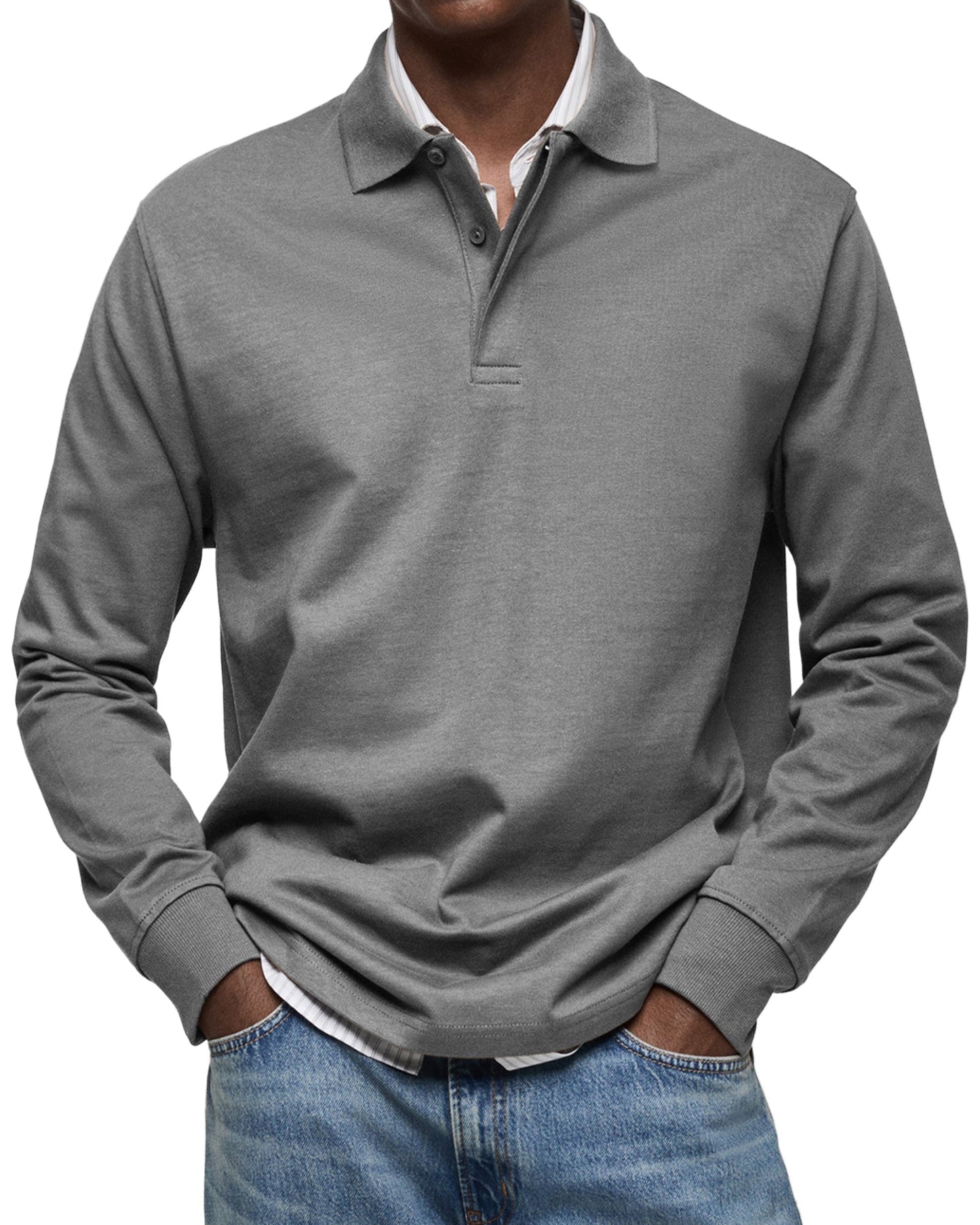 Luxury Polo Shirt with Long Sleeves