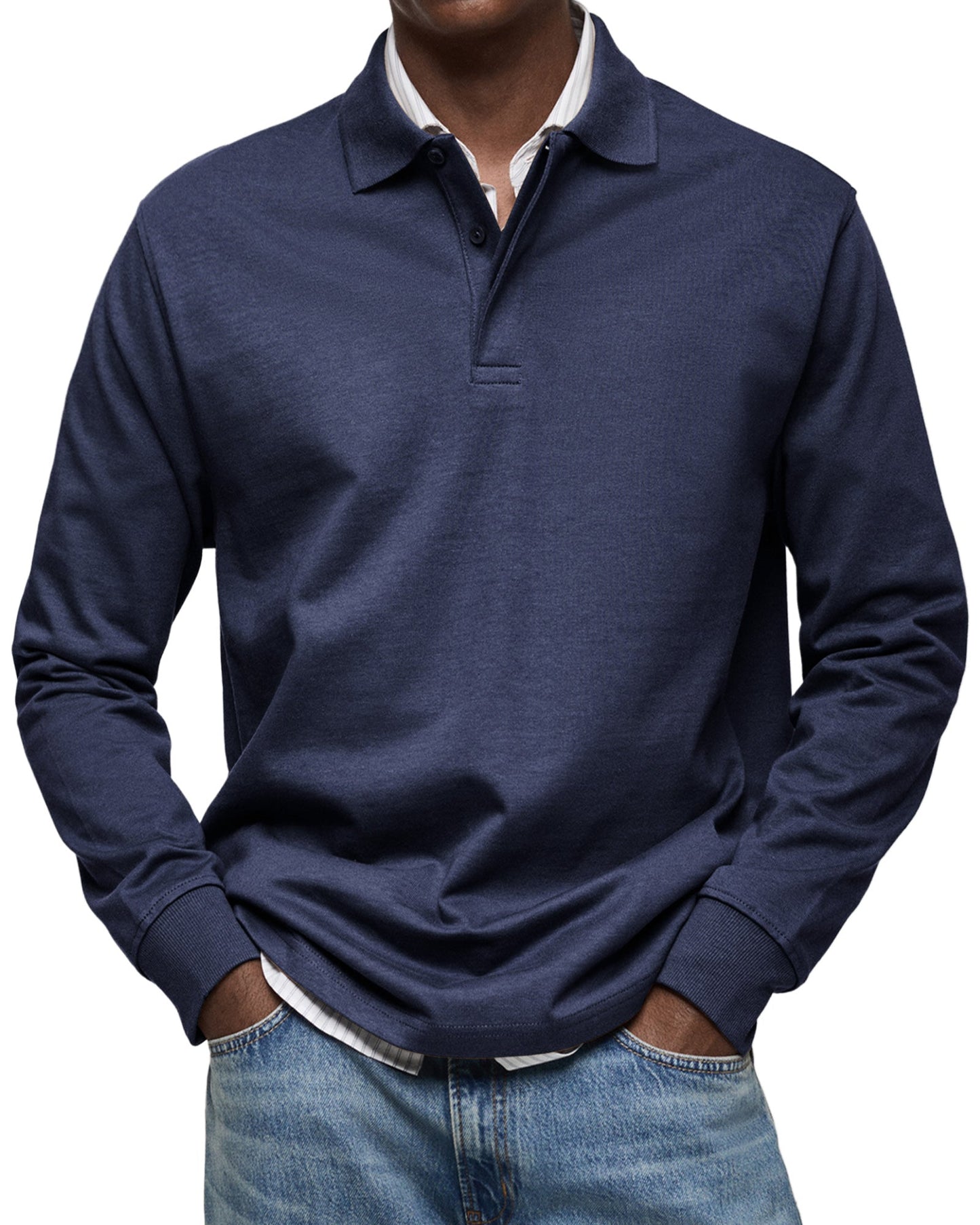 Luxury Polo Shirt with Long Sleeves