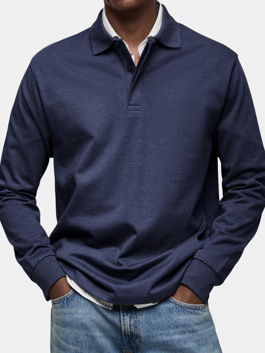 Luxury Polo Shirt with Long Sleeves