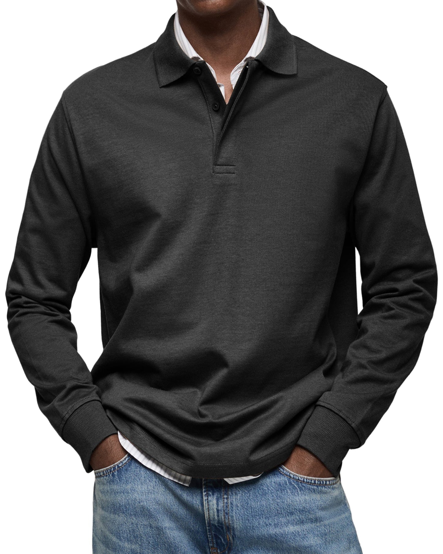 Luxury Polo Shirt with Long Sleeves