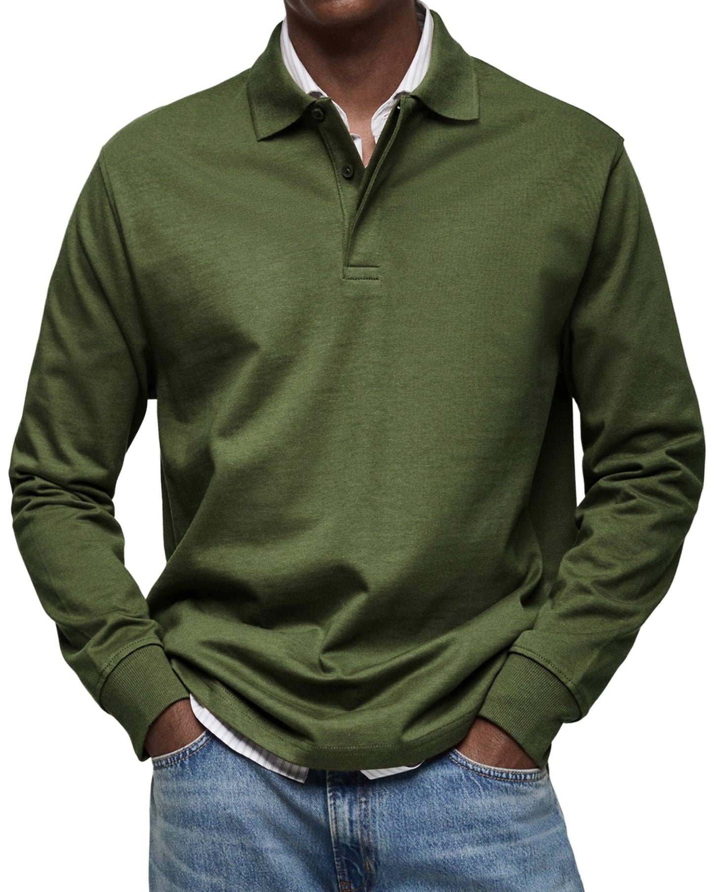 Luxury Polo Shirt with Long Sleeves