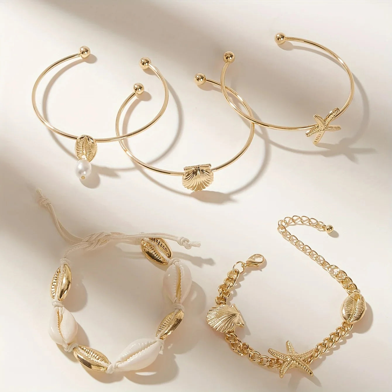 OceanGold 5-Piece Bracelet Set
