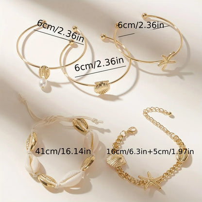 OceanGold 5-Piece Bracelet Set