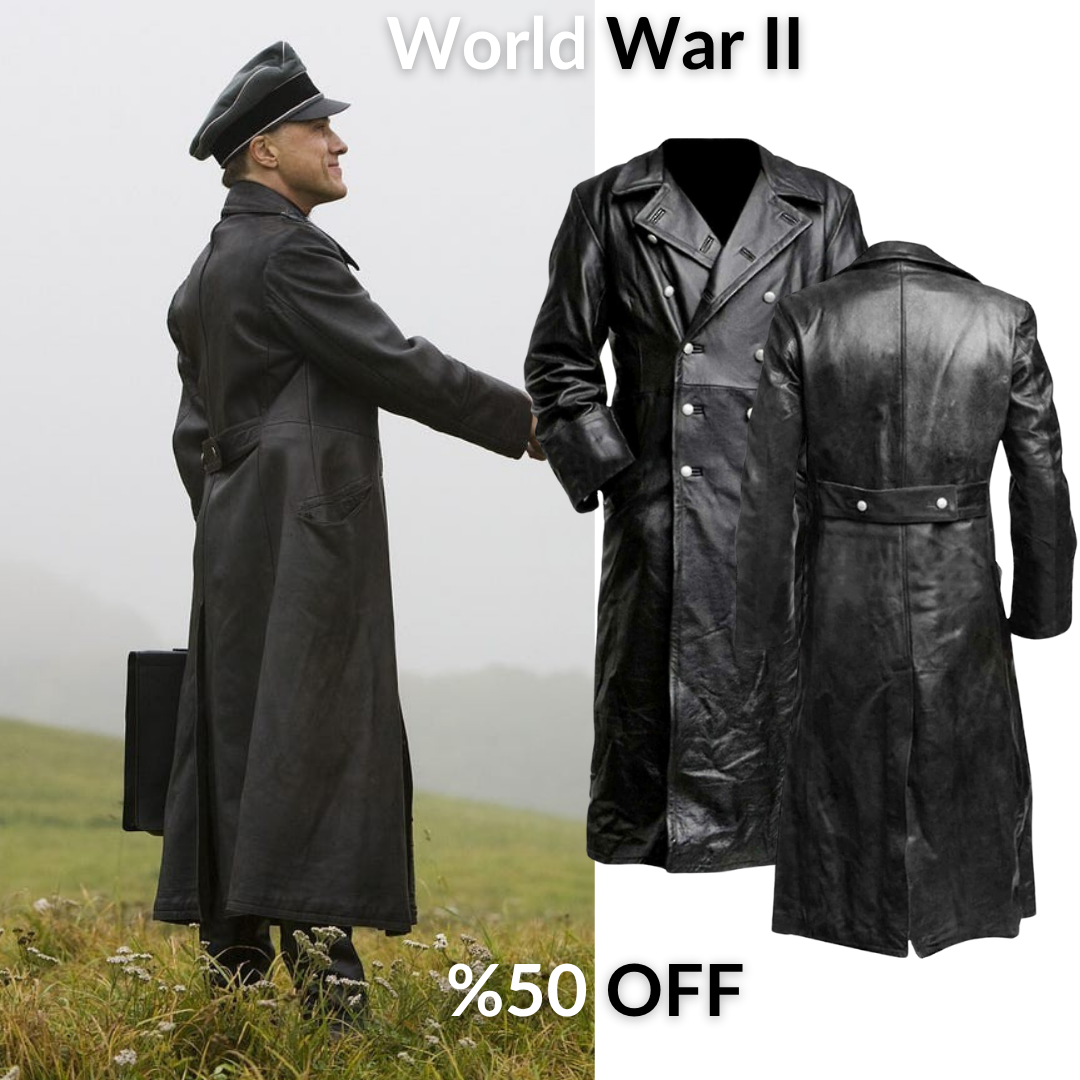 WW2 Vintage Germany Long Leather Coat
