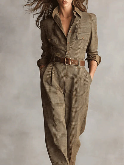 Elegant Slim Fit Patterned Jumpsuit