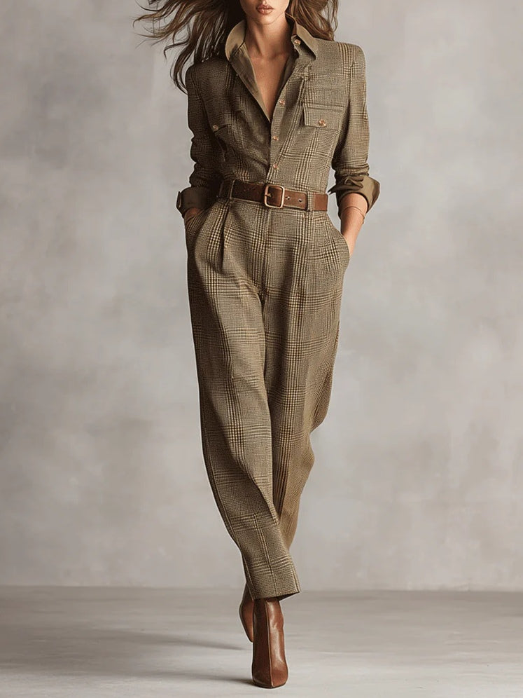 Elegant Slim Fit Patterned Jumpsuit