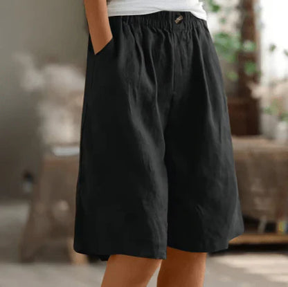 Harbor Loose Linen Shorts