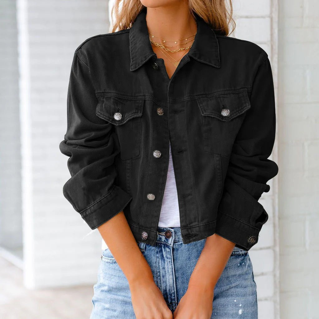 Collie Cropped Denim Jacket