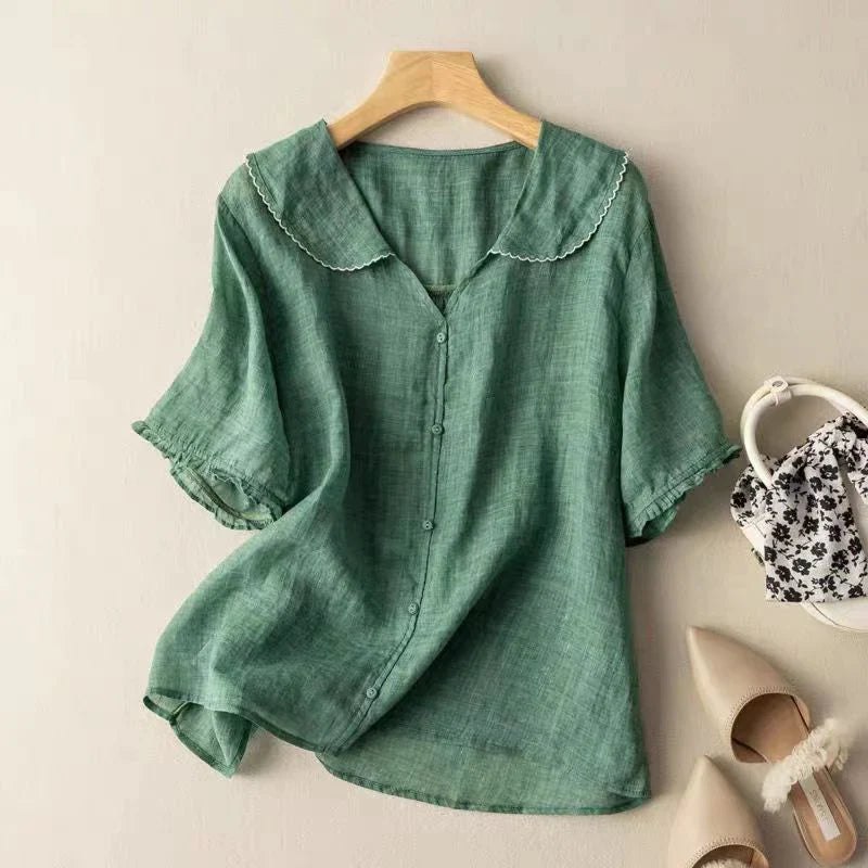 Alina Linen Blouse