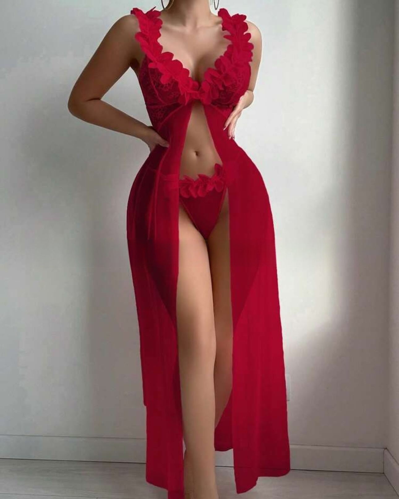 Rosevelle Mesh Gown Set