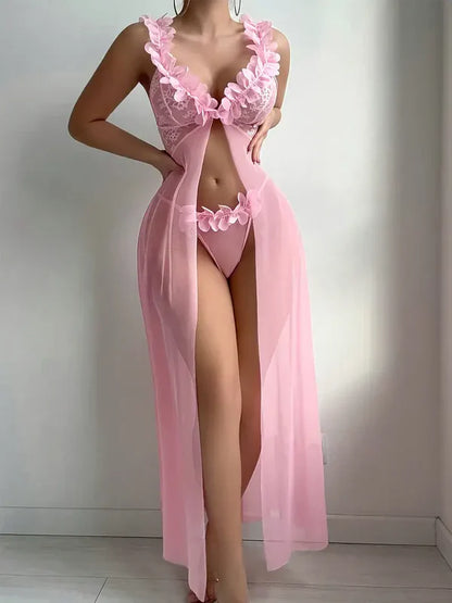 Rosevelle Mesh Gown Set